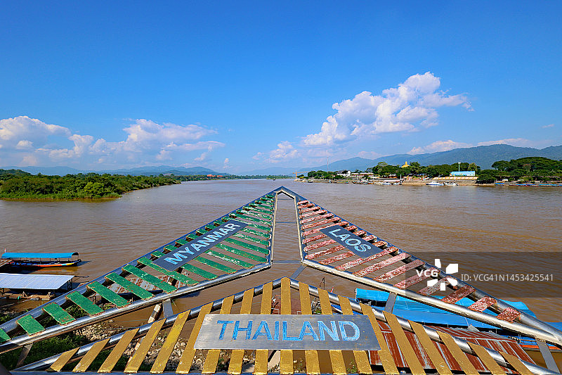 泰国、老挝和缅甸的边界图片素材