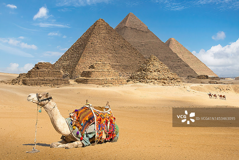 埃及吉萨的金字塔图片素材