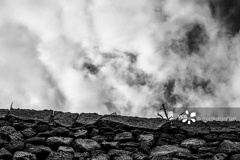 火山岩墙艺术图片素材