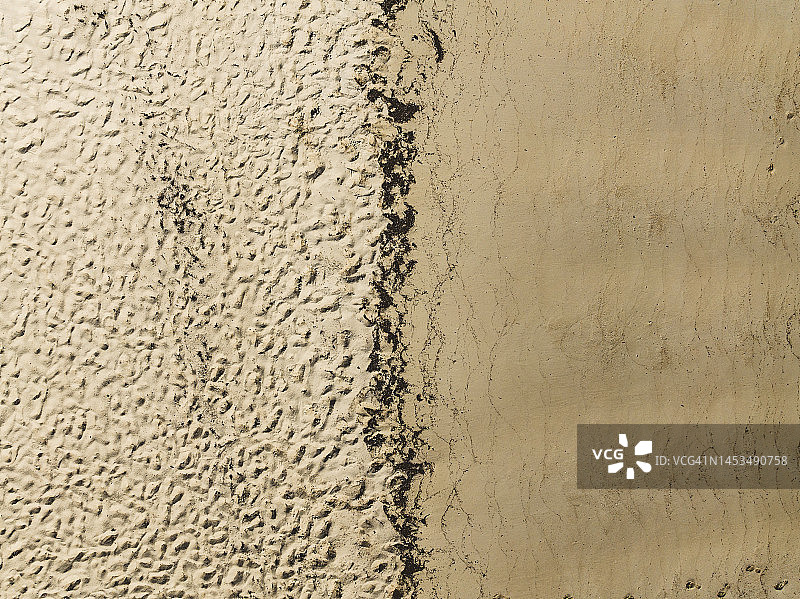 巴哈马新普罗维登斯岛Junkanoo海滩湿沙和干沙无人机航拍图片素材