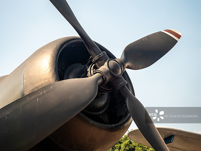 美国空军飞机引擎特写图片素材