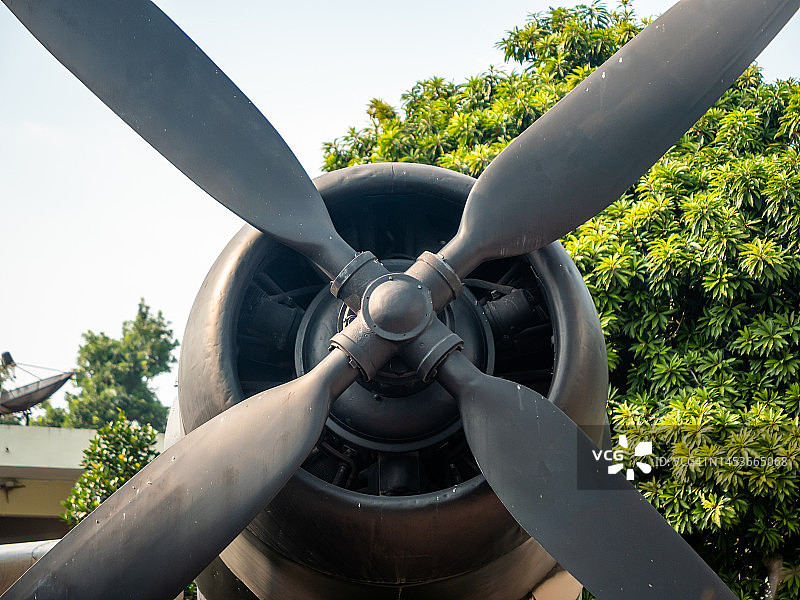 美国空军飞机引擎特写图片素材