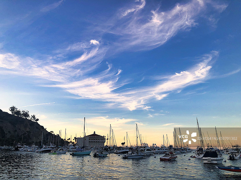 加利福尼亚州卡塔利娜岛阿瓦隆海湾图片素材