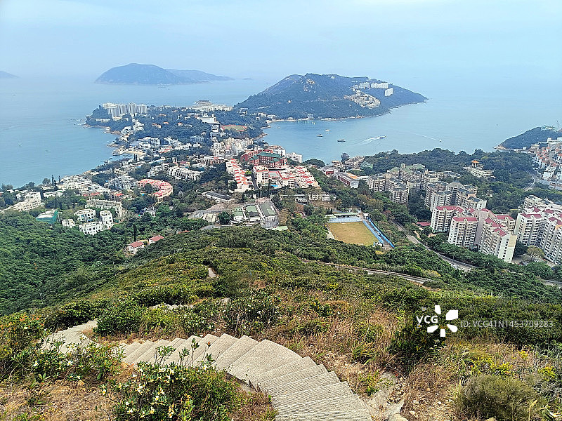 中国香港赤柱住宅区高空景观图片素材