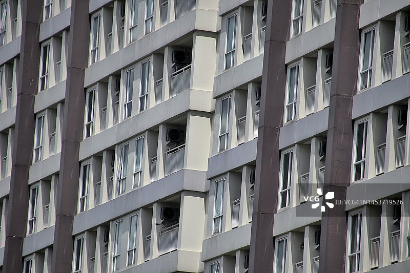 现代积木式住宅楼图片素材