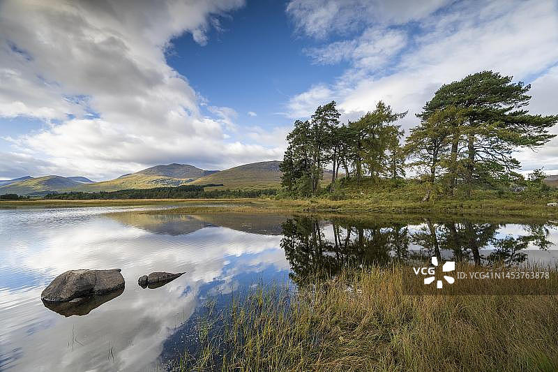 苏格兰高地格伦科谷的洛赫图拉湖图片素材