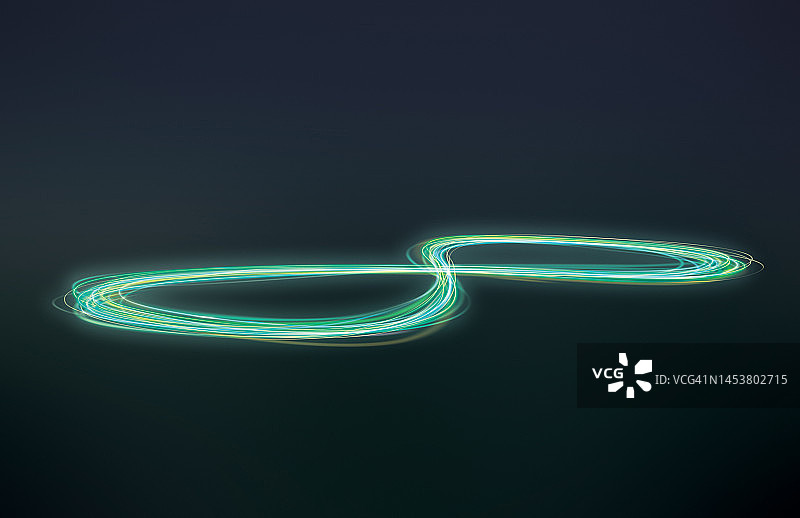 无限轨道莫比乌斯环光线，无人图片素材