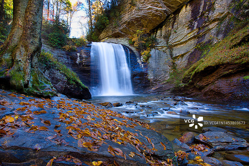 皮斯加国家森林观景瀑布图片素材