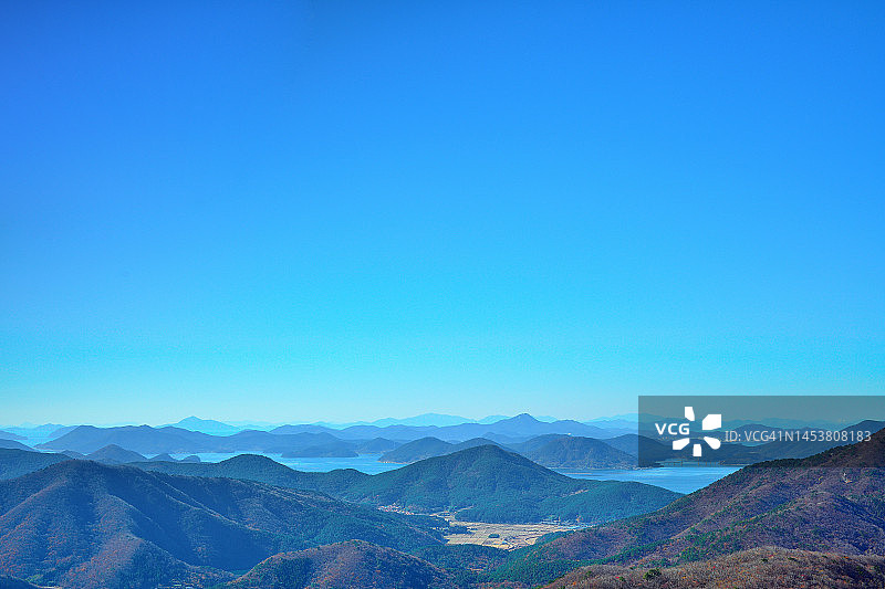 韩国巨济市闲丽海上国立公园海景图片素材