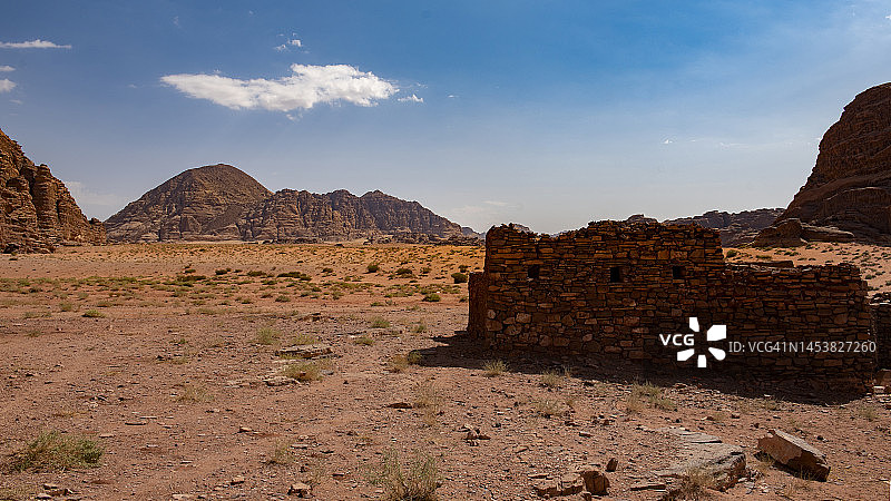 沙漠中的废弃村庄图片素材