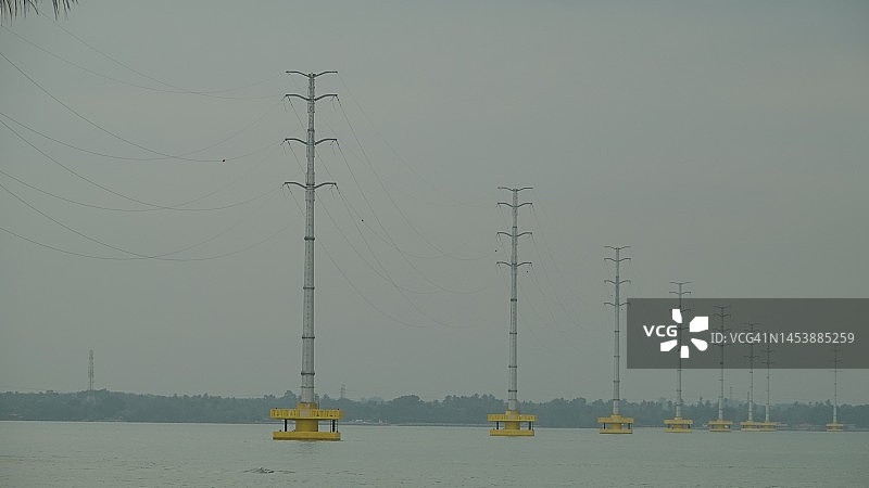 海上高压电缆图片素材