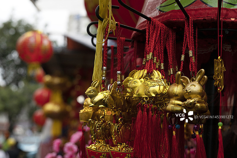 2023兔年摆件特写图片素材