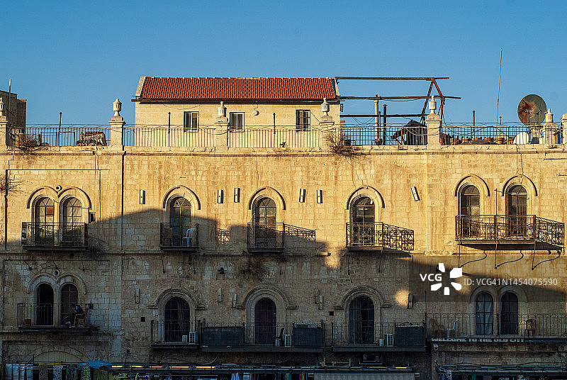 耶路撒冷老城雅法门附近的房屋，东耶路撒冷，巴勒斯坦图片素材