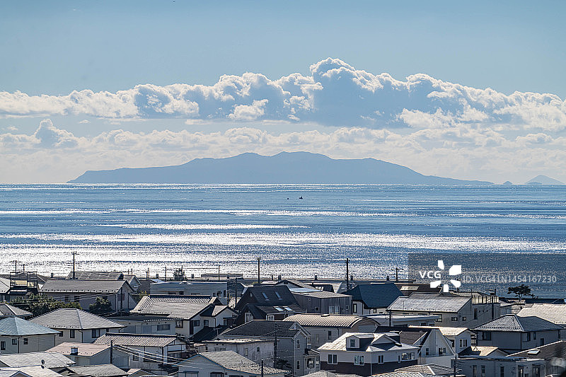 日本神奈川海边的住宅区图片素材