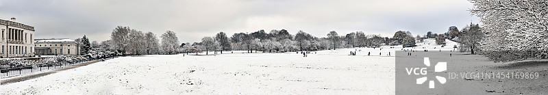 2022年12月白雪皑皑的格林威治公园图片素材