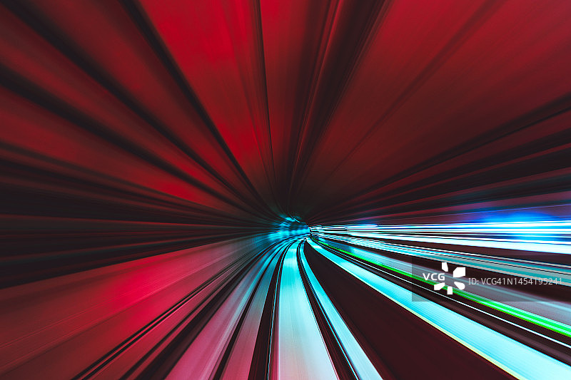 地铁隧道运行概念图图片素材