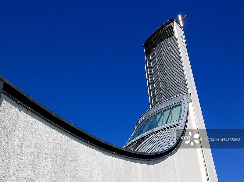 德国巴伐利亚州希梅尔克龙圣克里斯托弗高速公路教堂图片素材