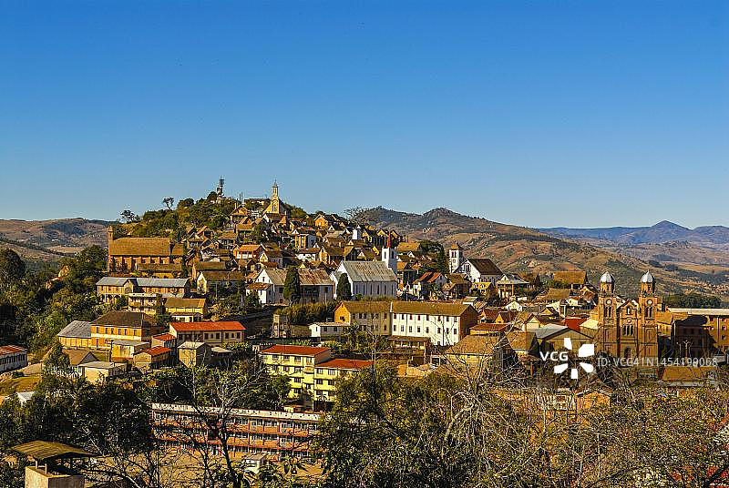 马达加斯加菲亚纳马纳拉鸟瞰图片素材