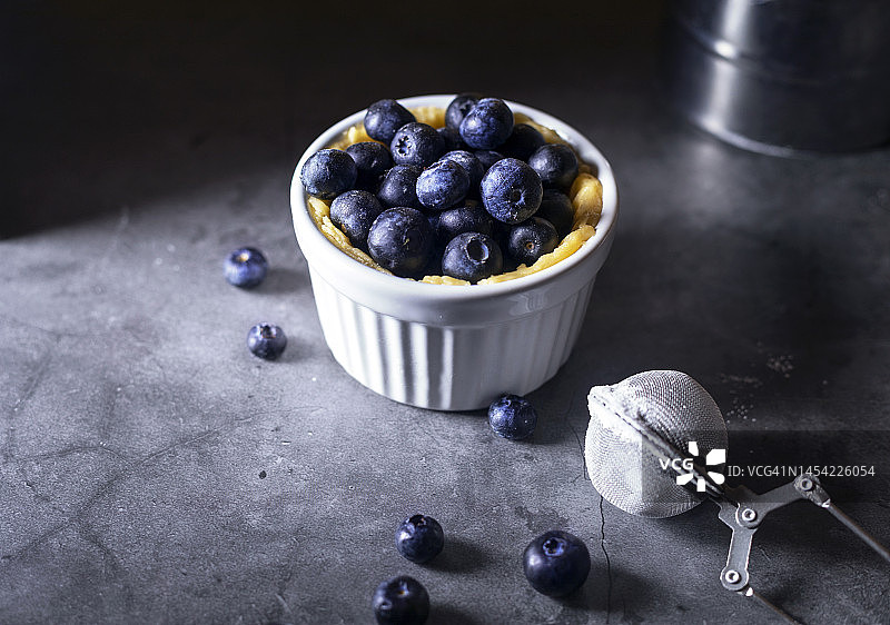 蓝莓水果派图片素材