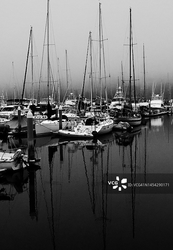 圣地亚哥港的帆船图片素材