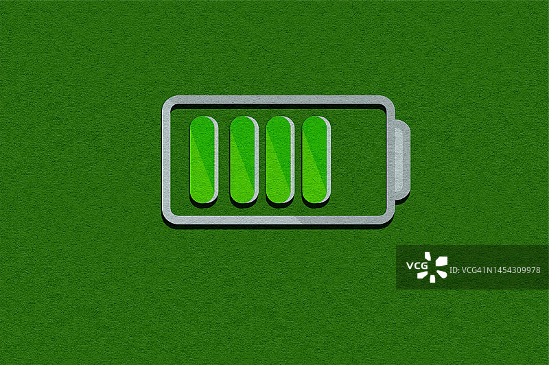绿色电池充电中图片素材