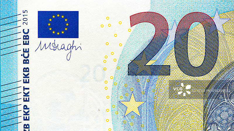 20欧元纸币图片素材