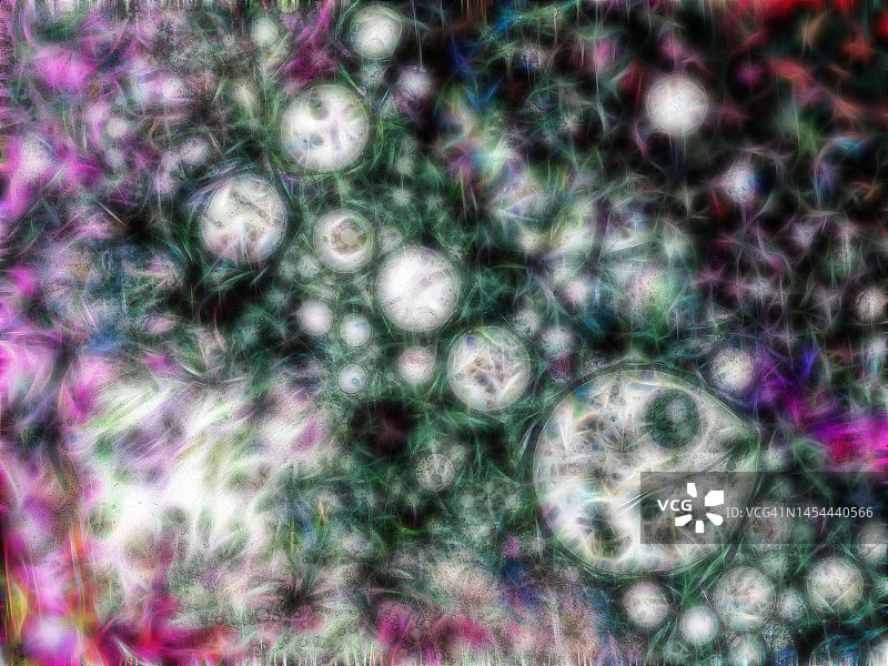 液体气泡霓虹灯抽象背景图片素材