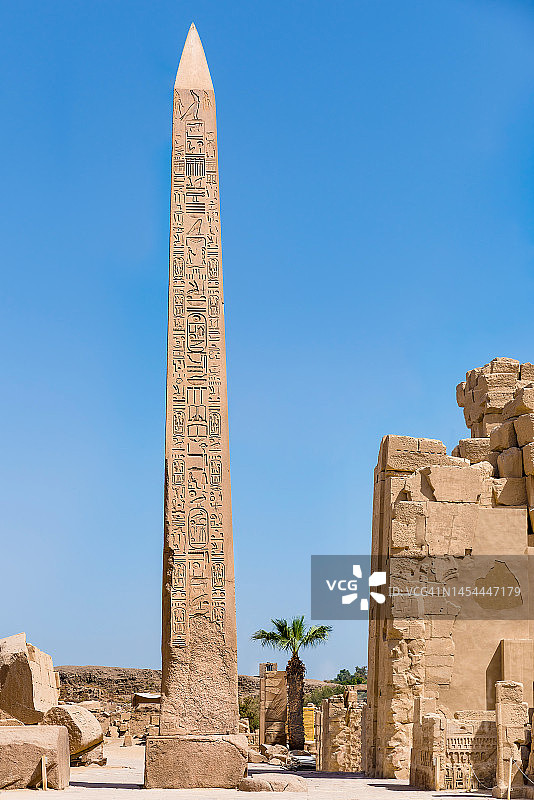 卡纳克神庙的方尖碑，埃及图片素材