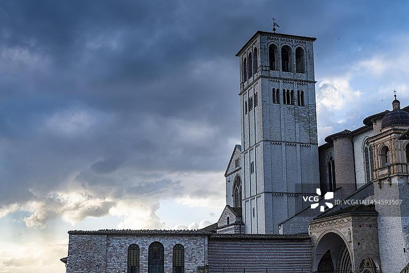 意大利阿西西圣方济各圣殿，联合国教科文组织世界遗产图片素材