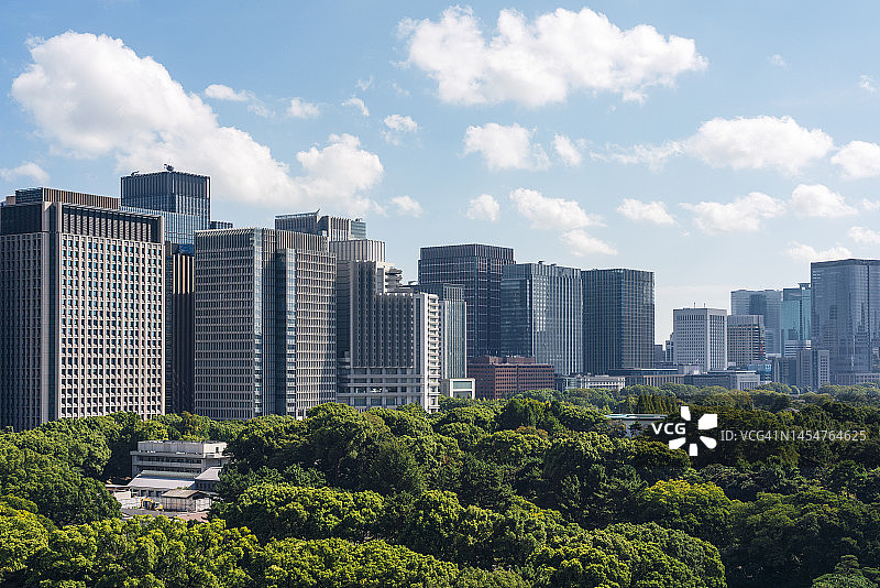 东京丸之内和大手町的城市景观图片素材