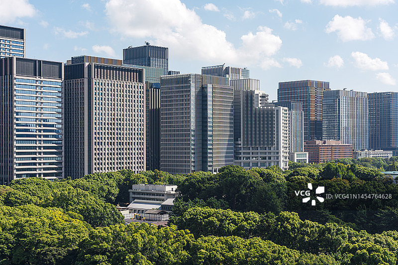 东京丸之内和大手町的城市景观图片素材