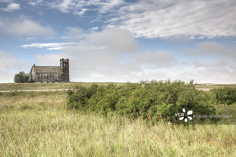 乡村老教堂风光图片素材