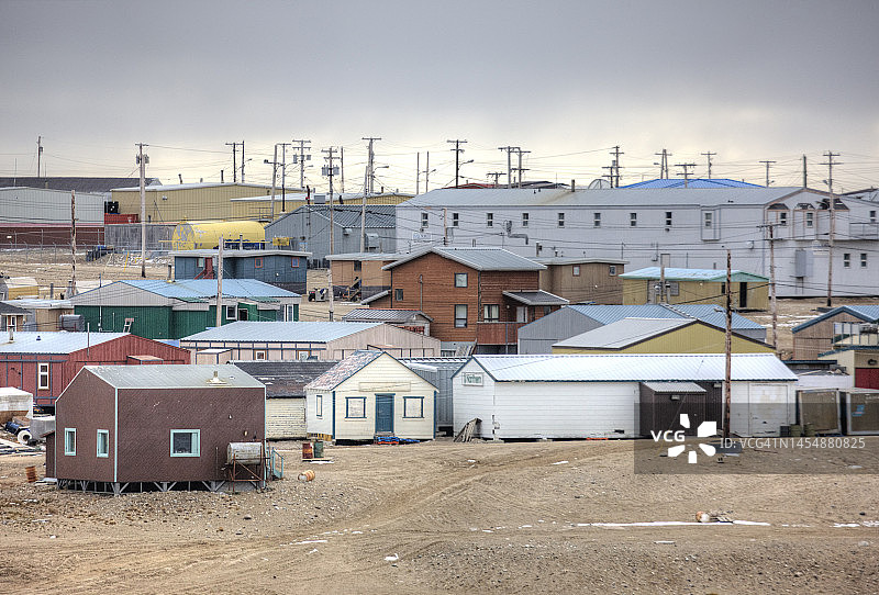 加拿大北极地区的小镇图片素材