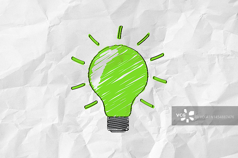 绿色发光灯泡：更多可持续性、绿色创新和环保理念图片素材