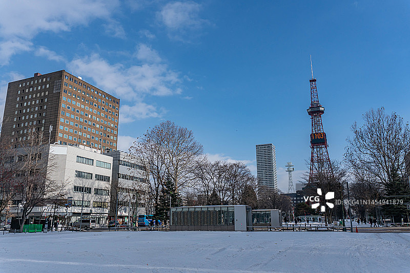 日本札幌市大通公园。图片素材