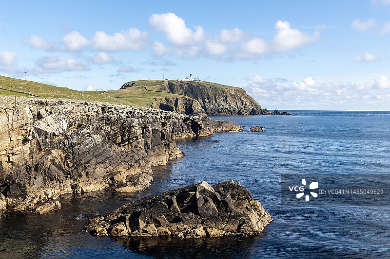 英国苏格兰设得兰群岛桑堡角图片素材
