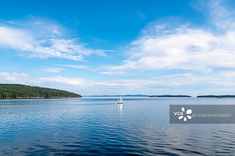 加拿大温哥华附近的帆船图片素材