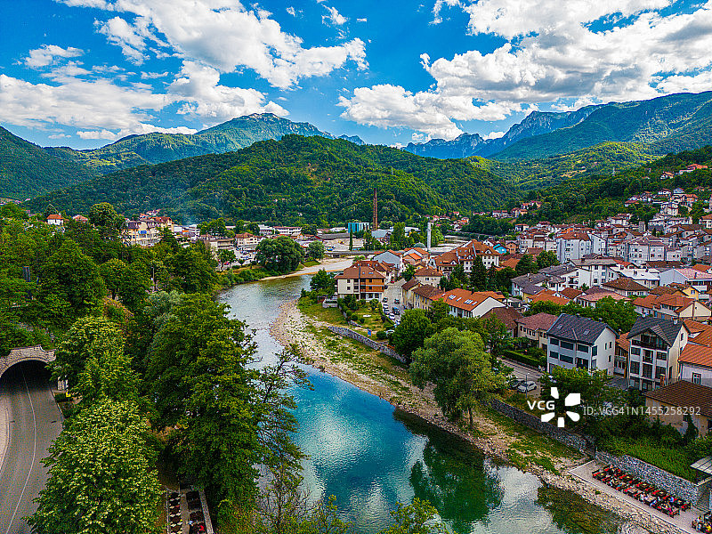 波斯尼亚和黑塞哥维那科尼茨风景如画的城镇图片素材