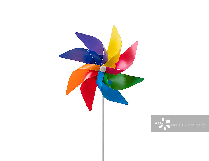 儿童彩色玩具风力涡轮机图片素材