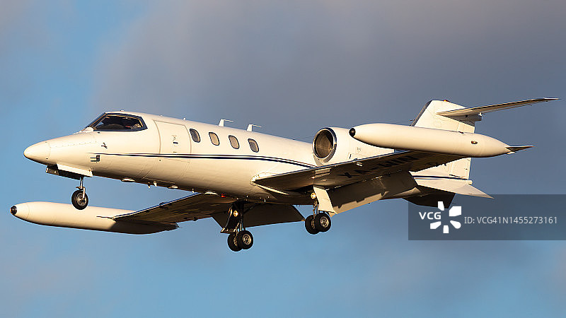 2023年1月降落在俄亥俄州哥伦布市的私人商务喷气机图片素材