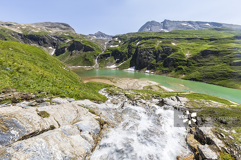 奥地利克恩顿州纳斯菲尔德，瀑布和水库图片素材