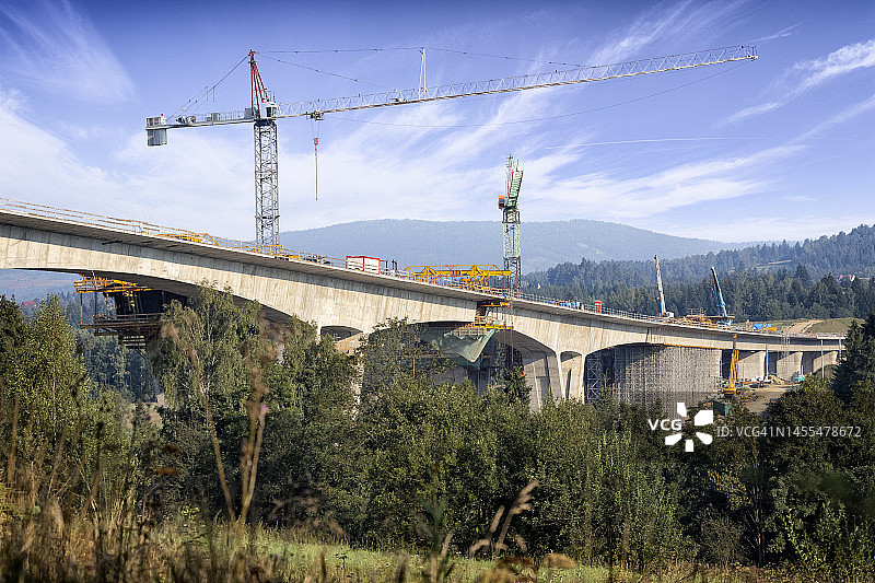 新高速公路高架桥建设图片素材