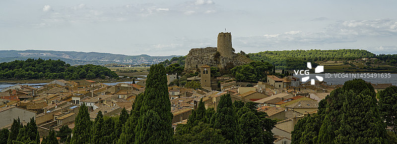 格吕桑的航拍景色图片素材