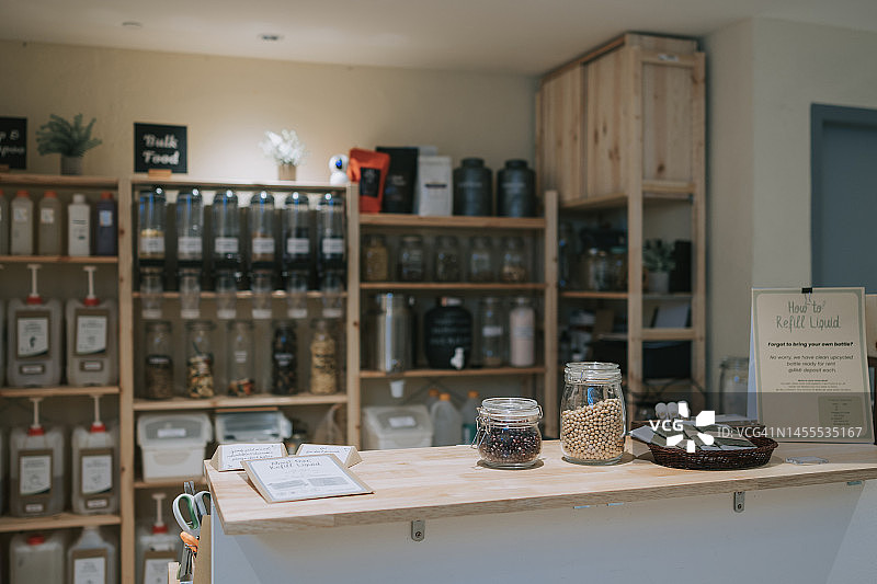 可持续商业无塑料零浪费杂货店图片素材
