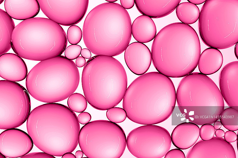 粉色分子3D气泡图案美妆背景图片素材