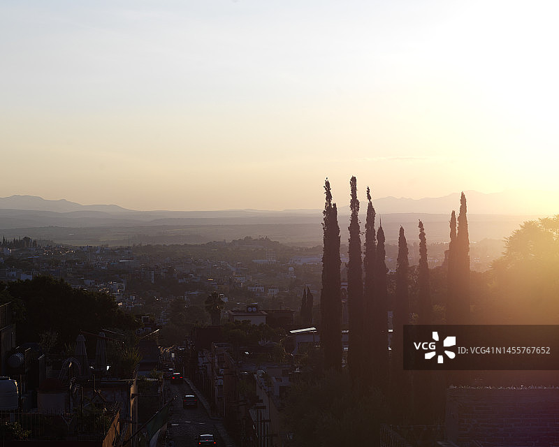 圣米格尔德阿连假日落美景图片素材