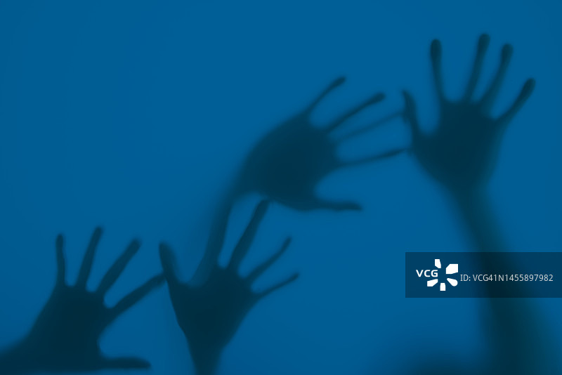 年长者的手部剪影图片素材