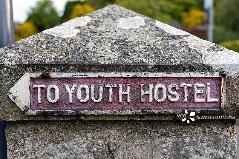 苏格兰萨瑟兰的青年旅馆标志图片素材