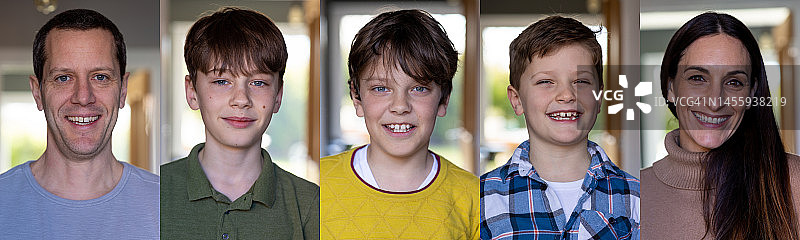 幸福家庭拼贴画图片素材