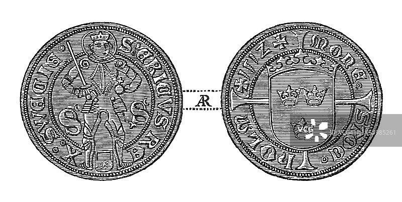 老斯滕·斯图雷（瑞典政治家和瑞典摄政王）的硬币图片素材